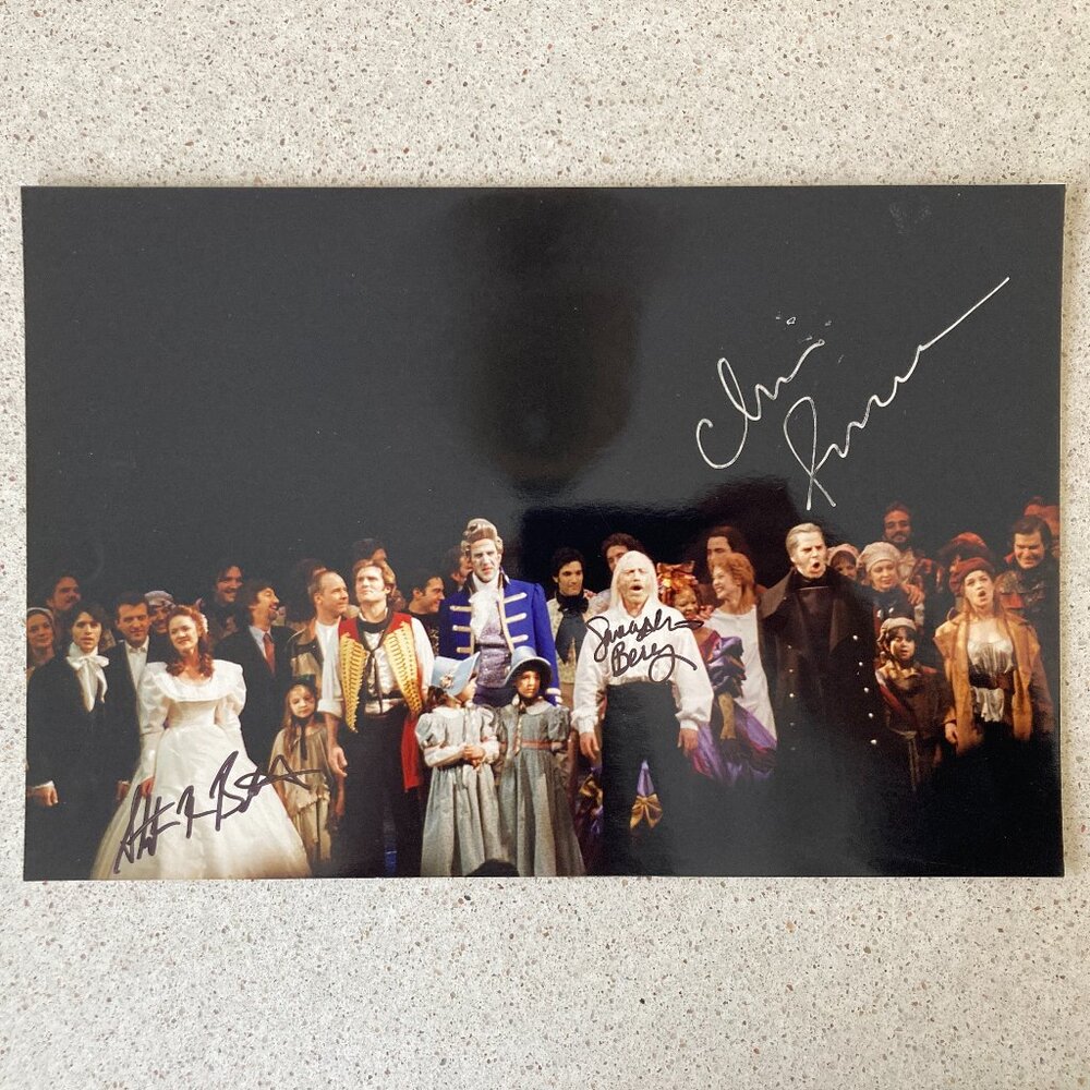 Signed Les Miserables Christopher Innvar Stephen Buntrock Sarah Berry Photo 1997